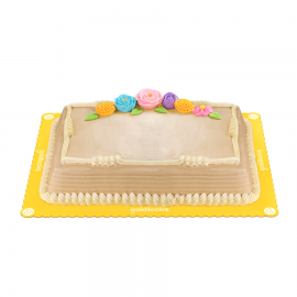 Pastel Blooms Mocha 8x12 - Goldilocks Cake (Large)